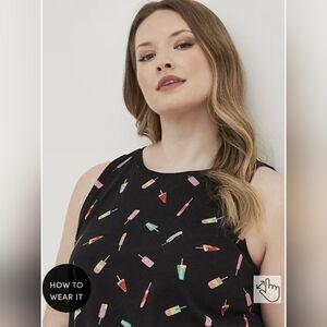 Torrid 6x Ice Cream Classic Fit Heritage Slub Crewneck Shirt